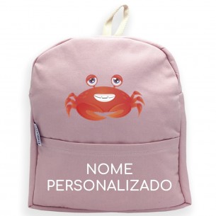 Mochila carangeijo com nome ou frase personalizados Azul 2
