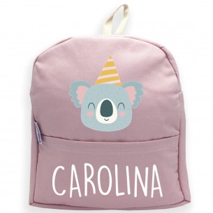 Mochila Coala com nome ou frase personalizados Azul 02 2