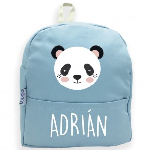  Mochila Urso com nome ou frase personalizados Azul 02