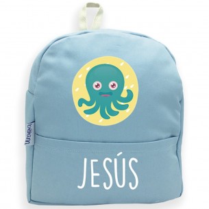  Mochila Polvo com nome ou frase personalizados Azul 02