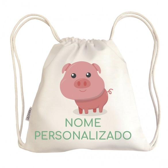Bolsa com alças Porquinho