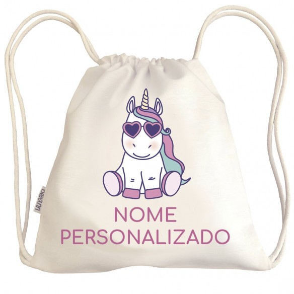Bolsa com alças Unicornio com oculos