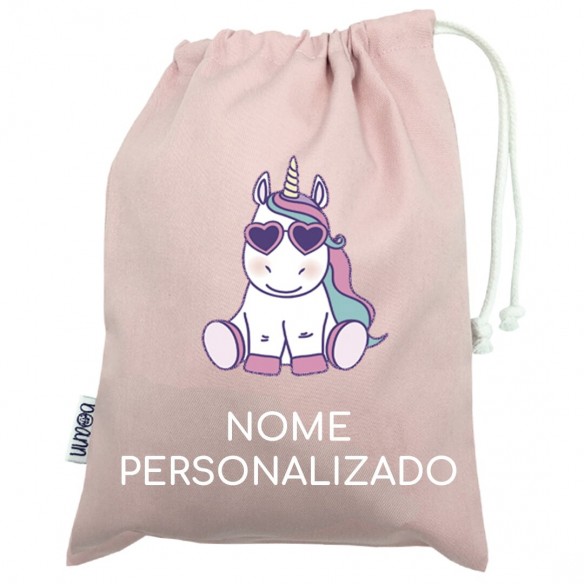  Mini Bolsa Unicornio com oculos