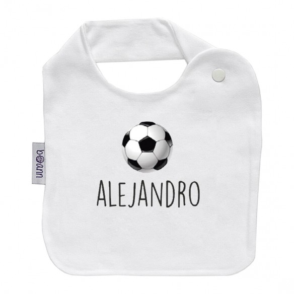 Babador bola com nome e frase personalizados 02