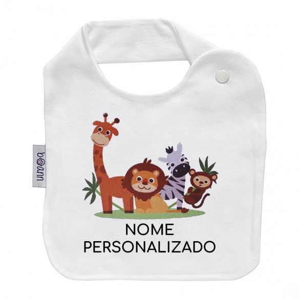 Babador com ZOO com nome ou frase personalizados