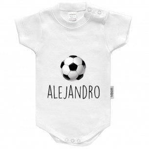 Body bola com nome e frase personalizados Manga Corta 02