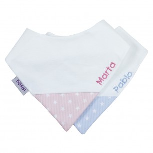 Bandana tirababas Bordado com nome ou frase personalizados Azul 2