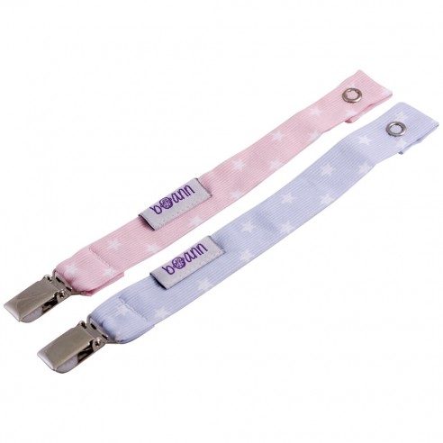 Corrente de Chupeta em tecido Bordada com nome ou frase personalizados Rosa 02