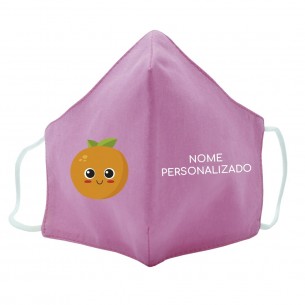 Máscara de tecido infantil Laranja personalizado Azul 2