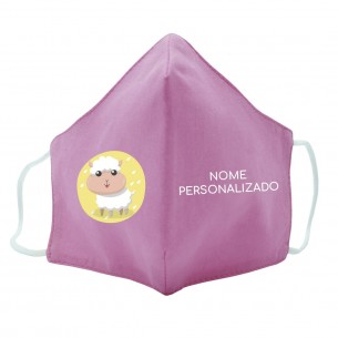 Máscara de tecido infantil Ovelha personalizado Azul 2
