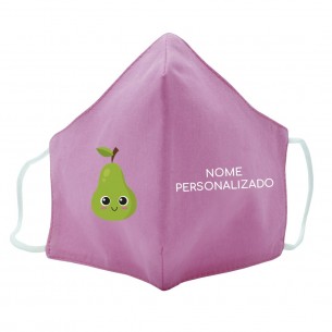 Máscara de tecido infantil Pera personalizado Azul 2