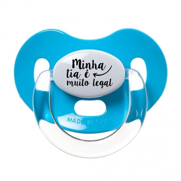Chupeta "Minha tia é muito legal" Azul Marino