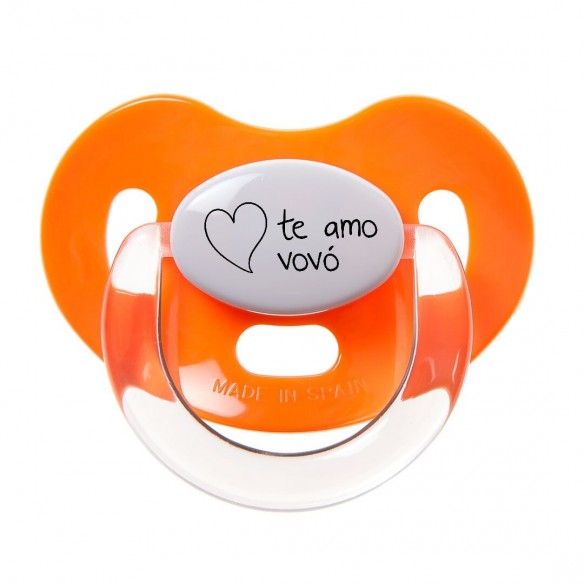 Chupeta "Te amo vovó" Naranja