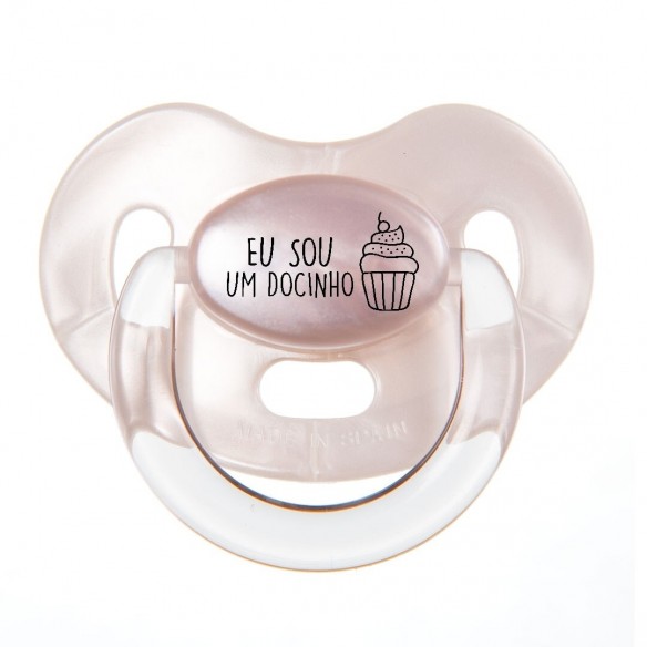 Chupeta "Eu sou um docinho" Perlado