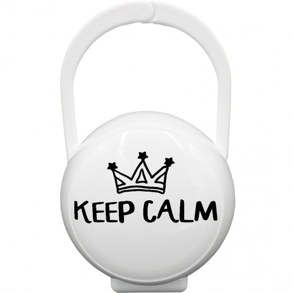 Caixa Porta-Chupetas "Mantenha a calma" Blanco