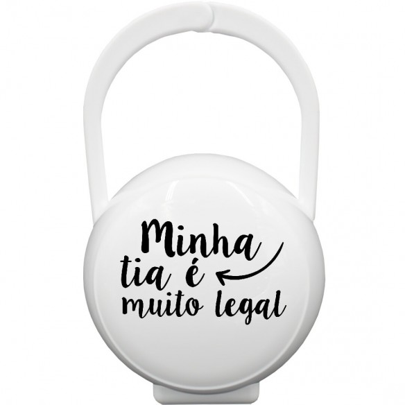 Caixa Porta-Chupetas "Minha tia é muito legal" Blanco