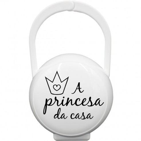 Caixa Porta-Chupetas "A princesa da casa" Blanco