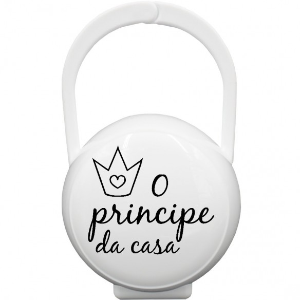 Caixa Porta-Chupetas "O principe da casa" Blanco