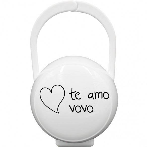Caixa Porta-Chupetas "Te amo vovo" Blanco