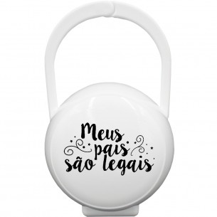 Caixa Porta-Chupetas "Meus pais são legais" Azul 2