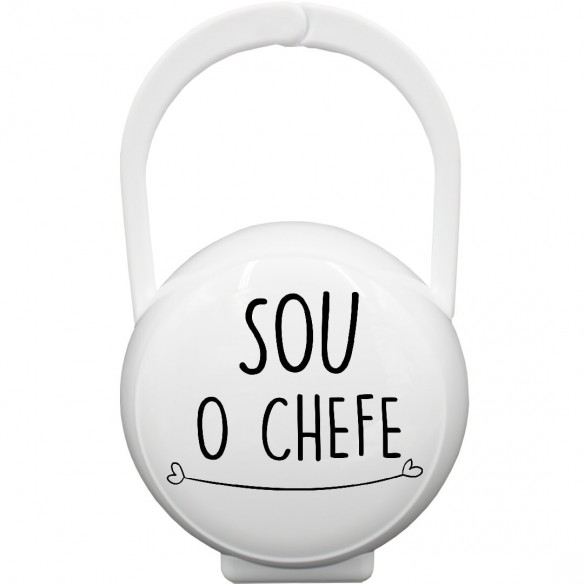 Caixa Porta-Chupetas "Sou o chefe" Blanco