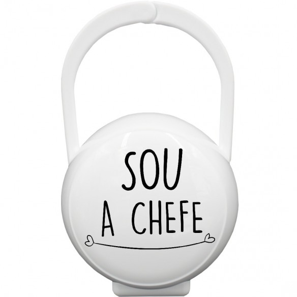 Caixa Porta-Chupetas "Sou a chefe" Blanco