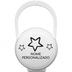 Caixa Porta-Chupetas estrela com nome ou frase personalizados Azul 2