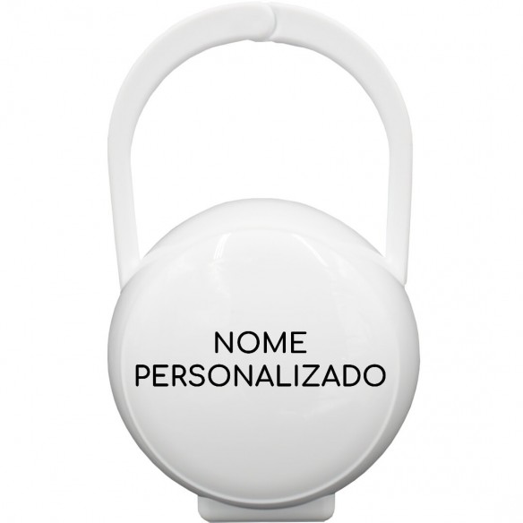 Caixa Porta-Chupetas coroa com nome ou frase personalizados Blanco