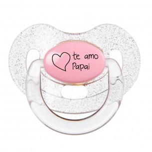 Beige Chupeta te amo Papai 2