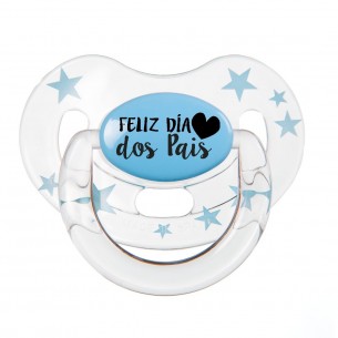 Azul Transparente Estrellas Chupeta FELIZ DIA dos Pais