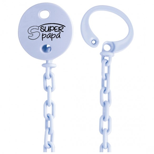 Corrente de chupeta Super papa Azul