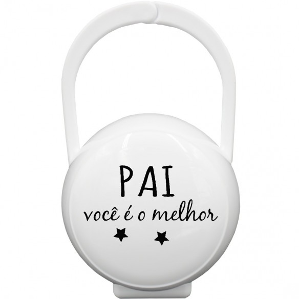 Caixa Porta-Chupetas PAI você é o melhor Blanco