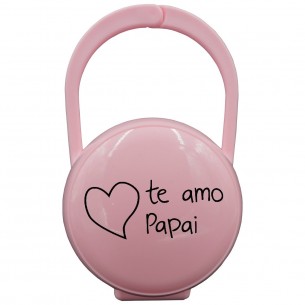 Caixa Porta-Chupetas te amo Papai Rosa