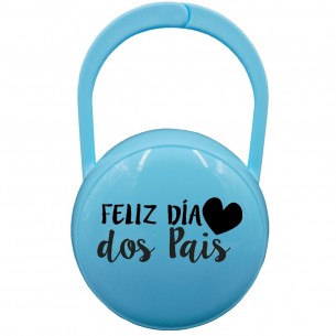 Caixa Porta-Chupetas FELIZ DIA dos Pais Azul