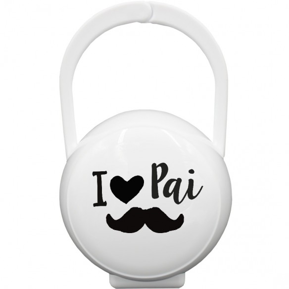 Caixa Porta-Chupetas I LOVE Pai - Bigode Blanco