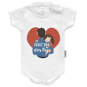 Body FELIZ DIA dos Pais - Menina Corto
