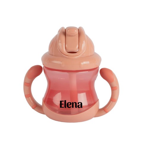 Copo Biberão com Canudo e Nome...