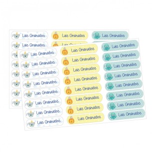 Etiqueta têxtil Festa com nome personalizado