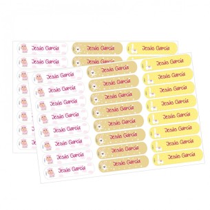 Etiqueta têxtil Ovelha com nome personalizado