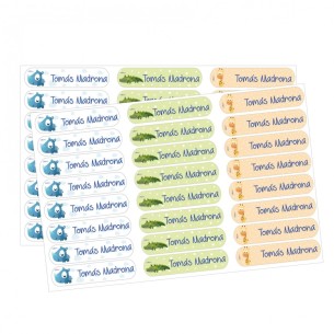 Etiqueta têxtil Zoológico com nome personalizado