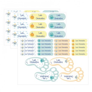 Etiqueta multiuso Festa (Adesivo) com nome personalizado