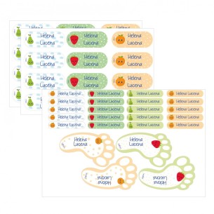Etiqueta multiuso Fruta (Adesivo) com nome personalizado