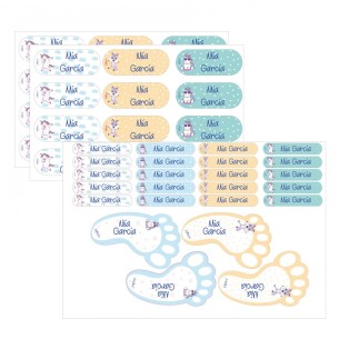 Etiqueta multiuso Unicornio (Adesivo) com nome personalizado